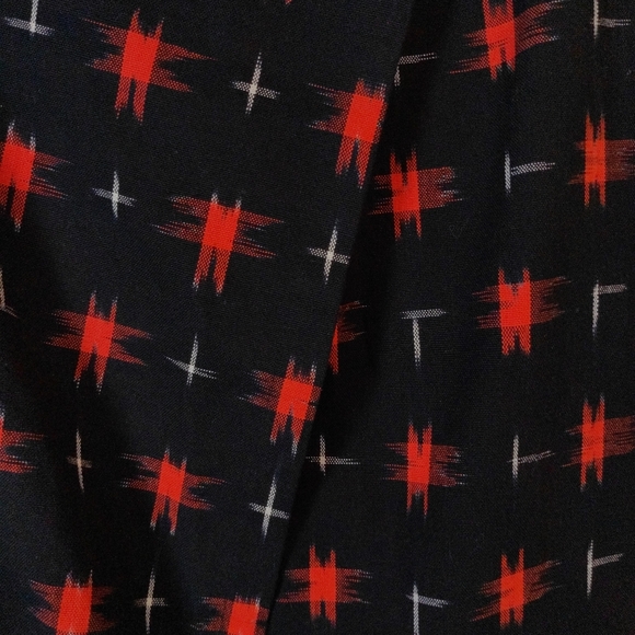 Mata Traders Skirt Faux Wrap Black and Red Pencil Skirt - Women's Size Large - Picture 5 of 5